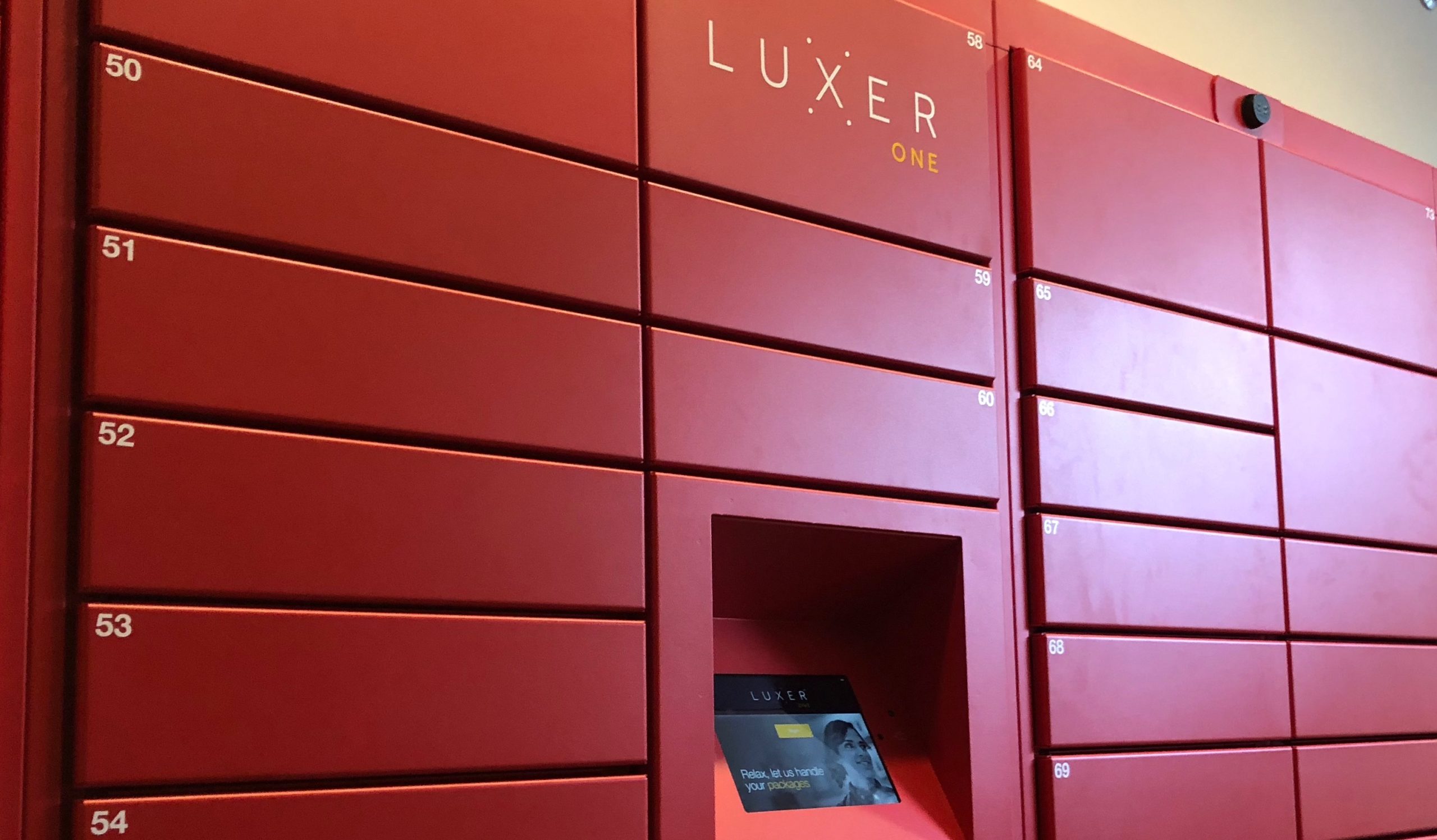 Red Indoor Luxer One Parcel Locker