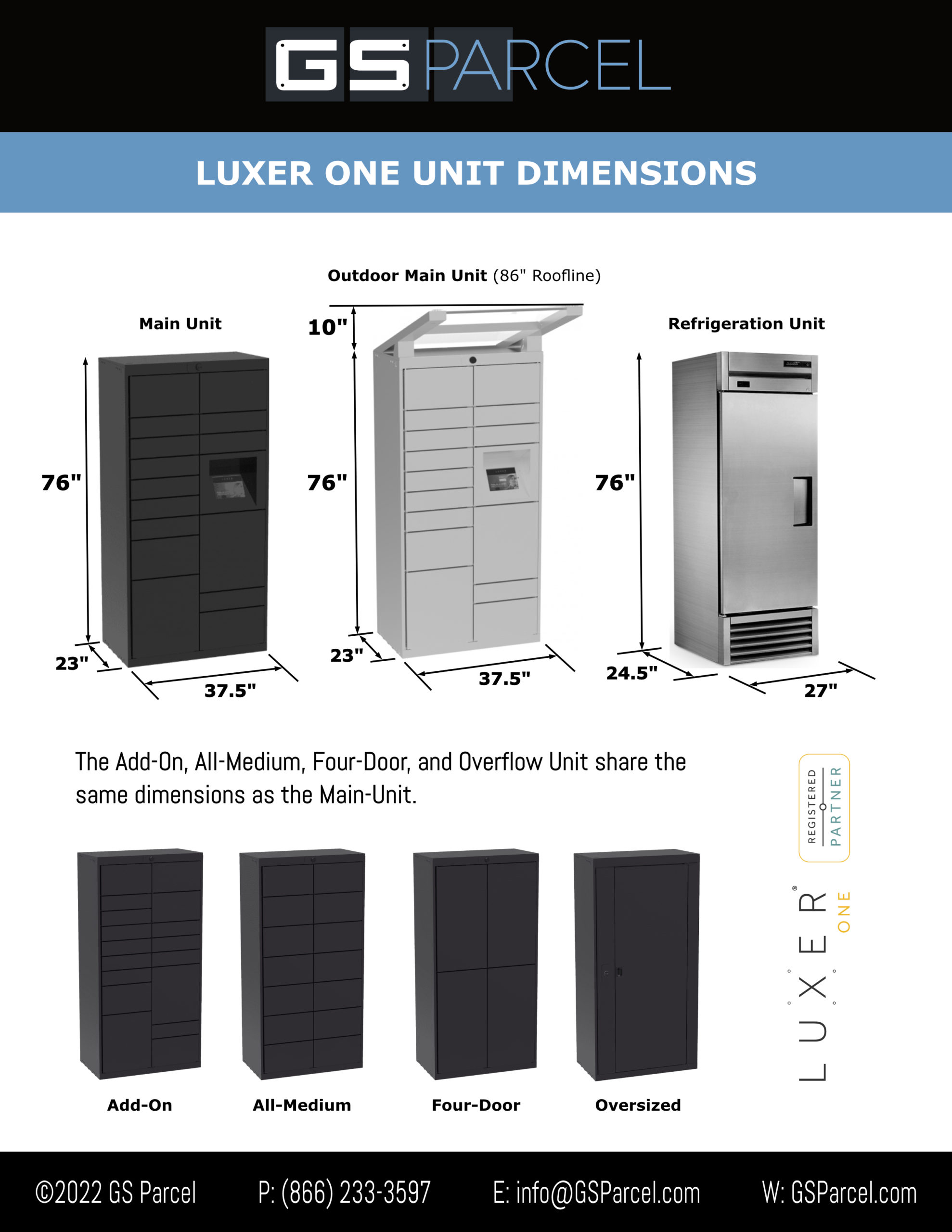 Luxer One Unit Dimensions